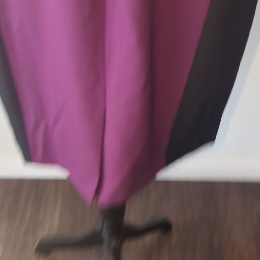 Tahari Purple and Gray Midi Dress Size 10 - Picture 10 of 13